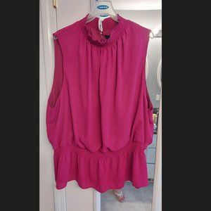 Limited Fuchsia Pink Peplum Blouse 3x